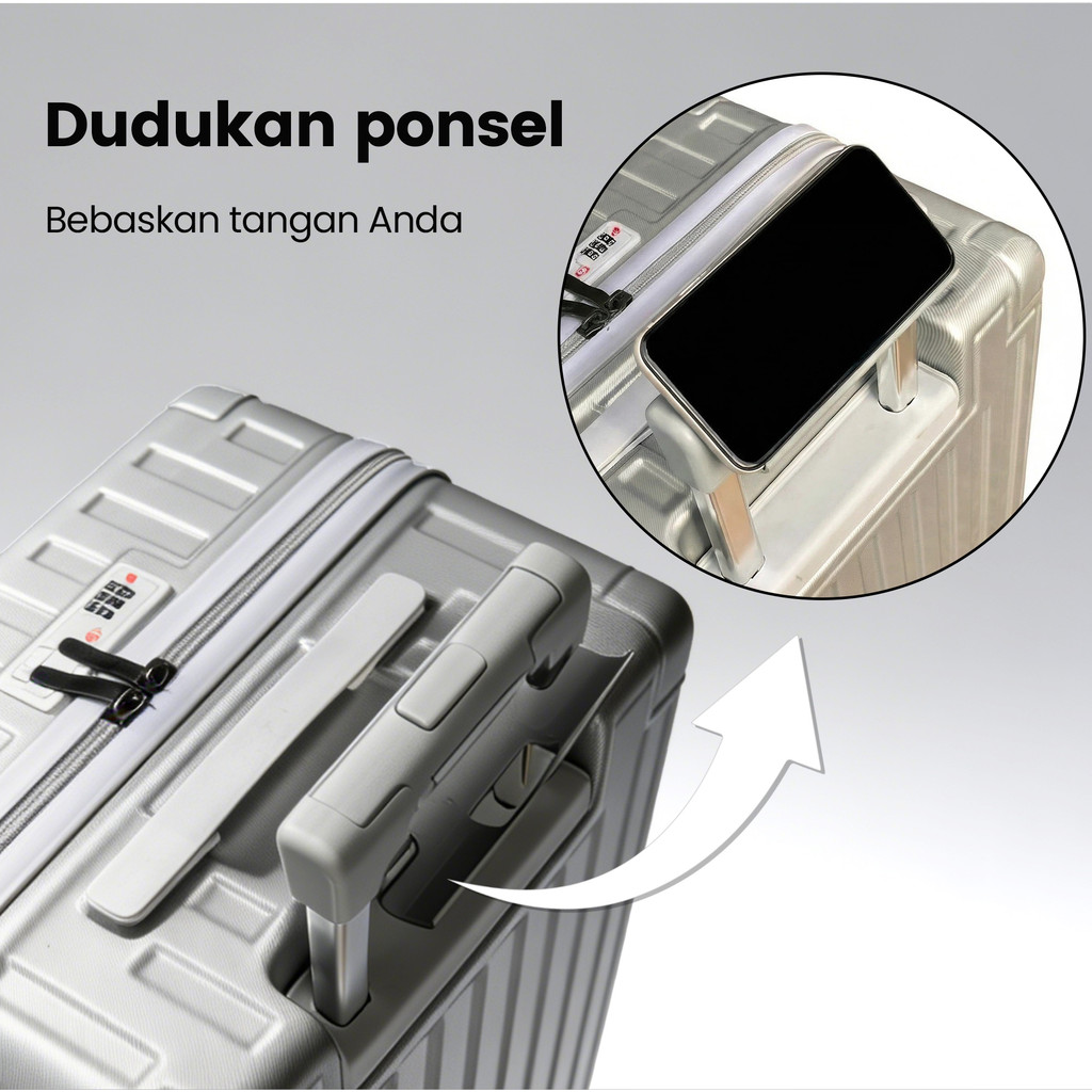 TUTTOO PP01 Koper PC+PU Premium - 20/25/30 inci, Kapasitas Besar / Berat Ringan